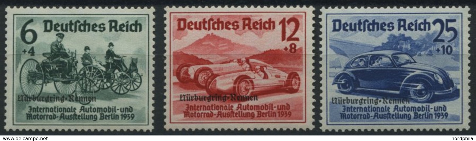 Dt. Reich 695-97 **, 1939, Nürburgring-Rennen, Prachtsatz, Mi. 280.- - Sonstige & Ohne Zuordnung