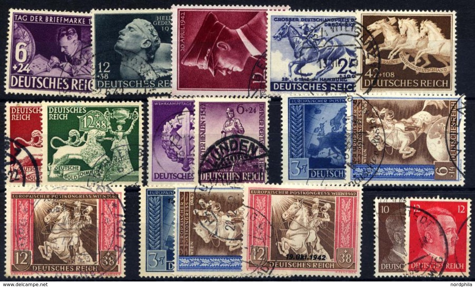 Dt. Reich 811-27 O, 1942, Kompletter Jahrgang, Pracht, Mi. 65.70 - Autres & Non Classés