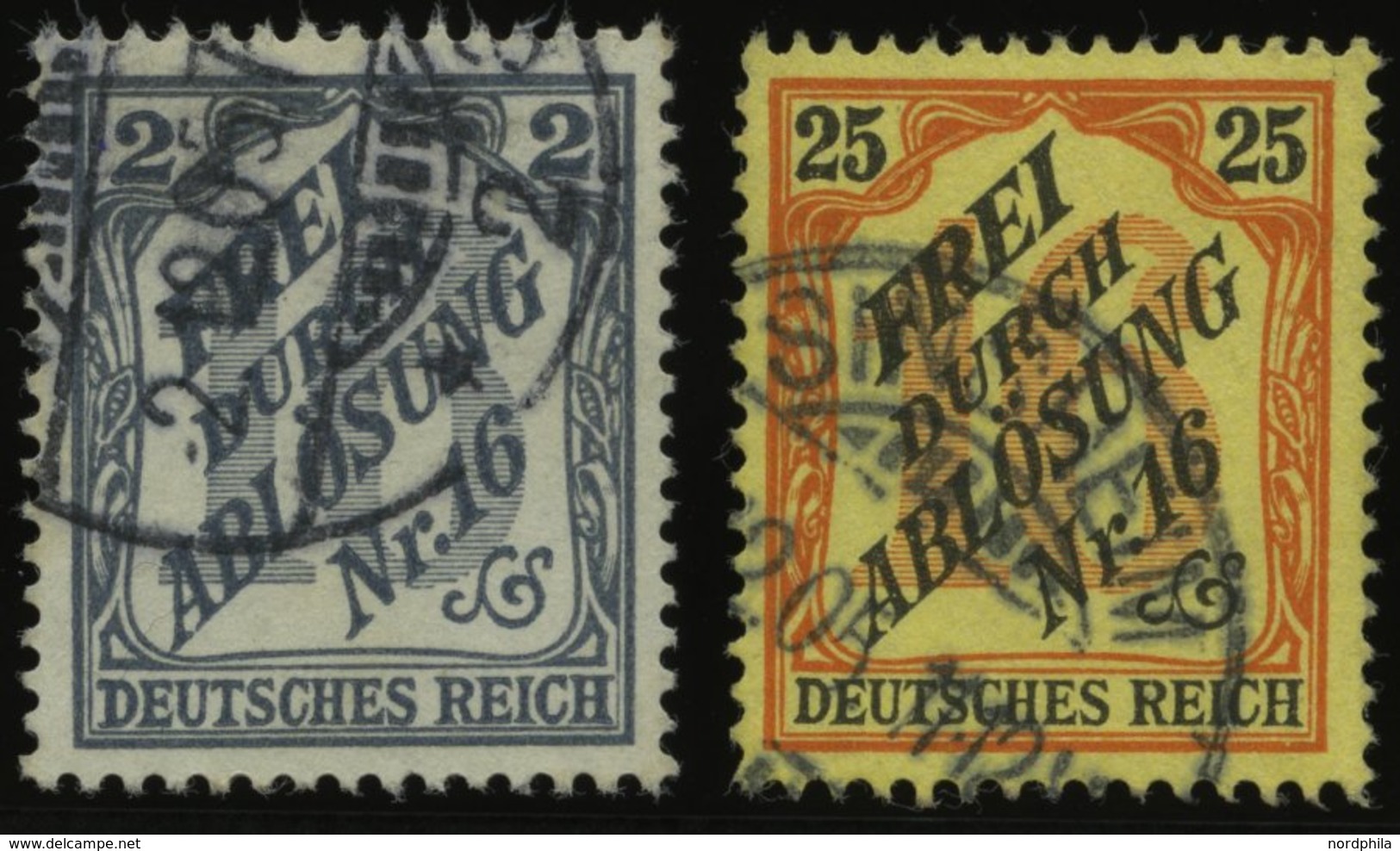 DIENSTMARKEN D 9,14 O, 1905, 2 Und 25 Pf. Baden, 2 Prachtwerte, Mi. 170.- - Dienstmarken