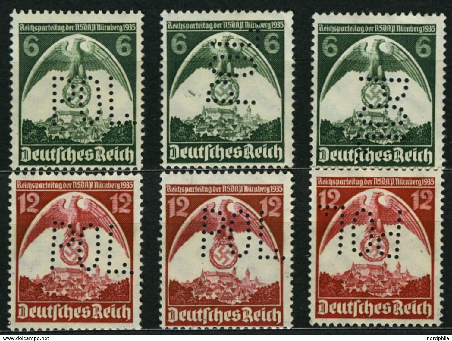 DIENSTMARKEN O,*,** , POL-Lochungen: 1924-35, Interessante Partie Von 80 Werten Mit POL-Lochungen, Feinst/Pracht, Besich - Oficial