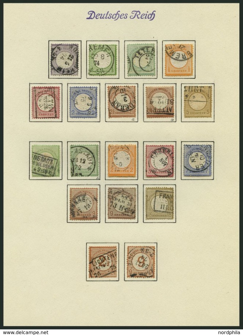 SAMMLUNGEN O, 1872-1922, Saubere Gestempelte Sammlung Dt. Reich Mit Vielen Guten Werten, In Den Hauptnummern Wohl Komple - Usados