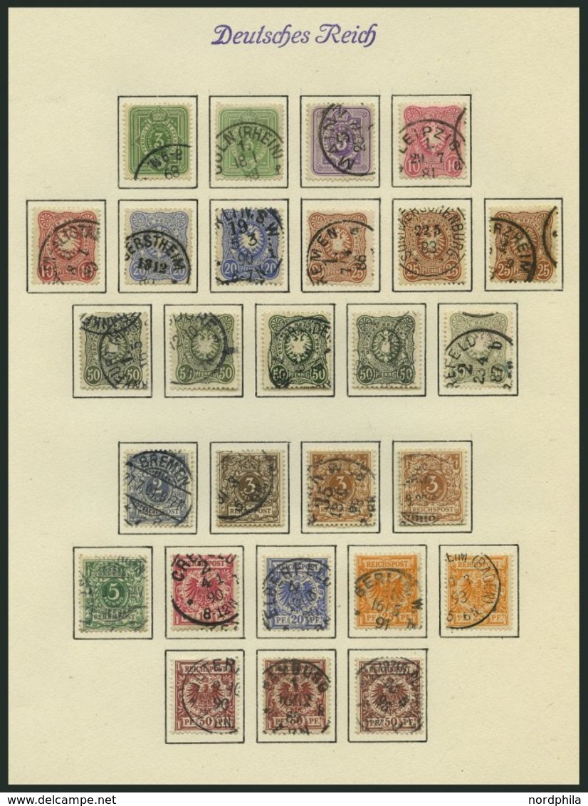 SAMMLUNGEN O, 1872-1922, Saubere Gestempelte Sammlung Dt. Reich Mit Vielen Guten Werten, In Den Hauptnummern Wohl Komple - Used Stamps