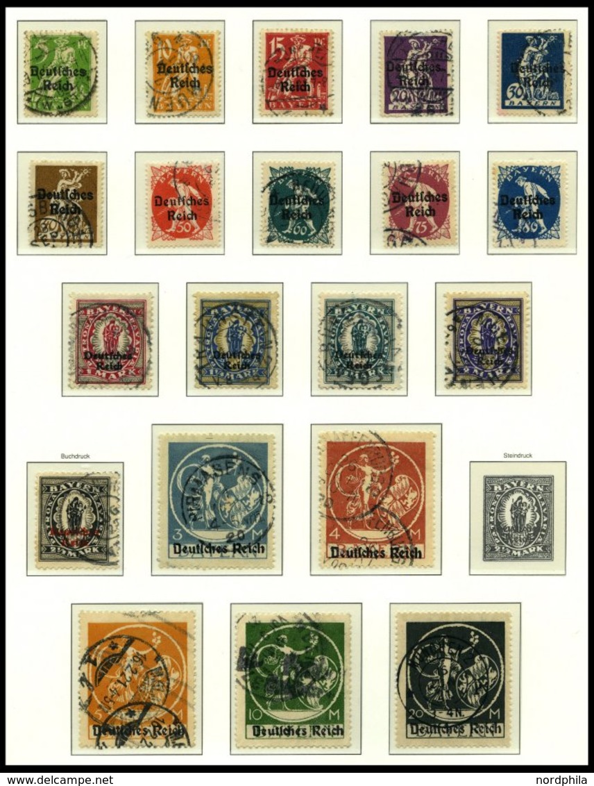 SAMMLUNGEN O, 1919-23, Gestempelte Saubere Sammlung Inflation Mit Mittleren Werten Auf Leuchtturm Falzlosseiten, Feinst/ - Used Stamps