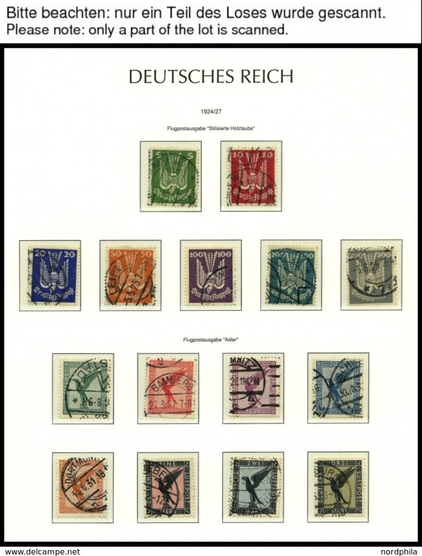 SAMMLUNGEN O,**,* , 1923-45, Meist Gestempelte Sammlung Dt. Reich Im Neuwertigen Leuchtturm Falzlosalbum Mit Diversen Gu - Usados