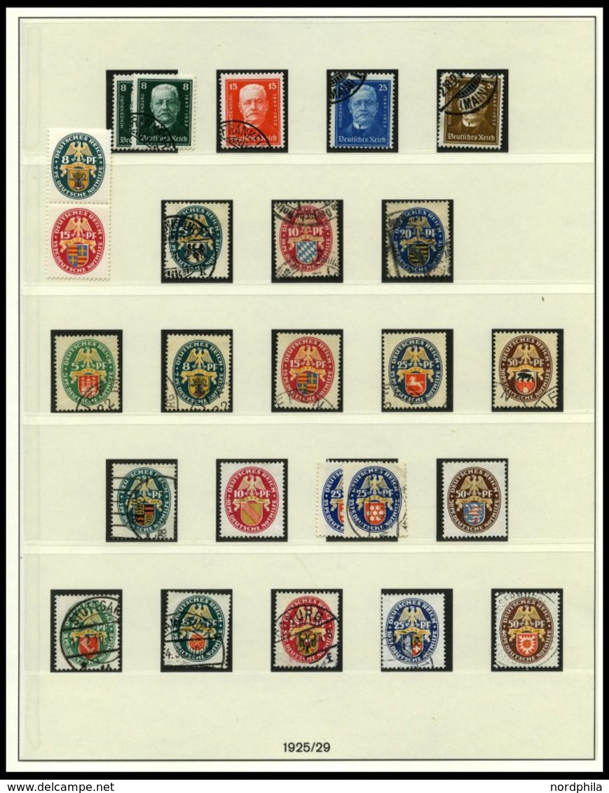 SAMMLUNGEN O,* , 1923-32, Sammlung Dt. Reich Auf Lindner Falzlosseiten Mit Vielen Guten Werten, Stark Unterschiedliche E - Gebraucht