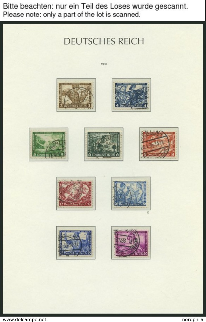SAMMLUNGEN O,BrfStk,Brief , 1932-45, Saubere Gestempelte Sammlung Dt. Reich Im Leuchtturm Falzlosalbum, Bis Auf Bl. 2, 3 - Oblitérés