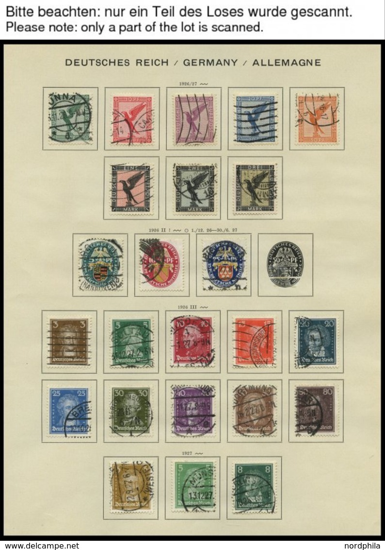 SAMMLUNGEN O,* , 1923-45, Saubere Sammlung Dt. Reich Auf Schaubek Seiten Mit Noch Vielen Guten Mittleren Werten, Sätzen  - Used Stamps