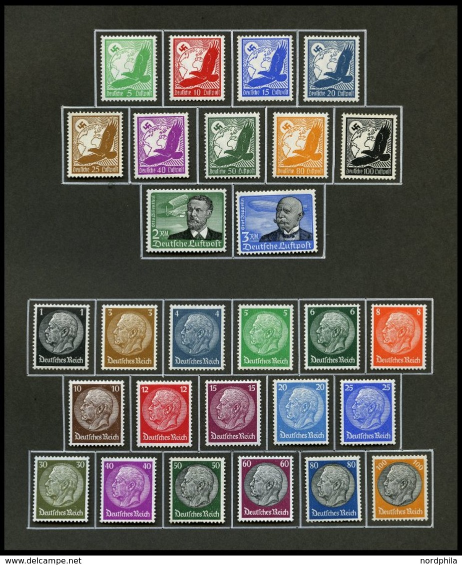 SAMMLUNGEN *, 1933-45, Ungebrauchte Sammlung Dt. Reich, Bis Auf Die Blocks Komplett Im Alten Album, Fast Nur Prachterhal - Gebraucht