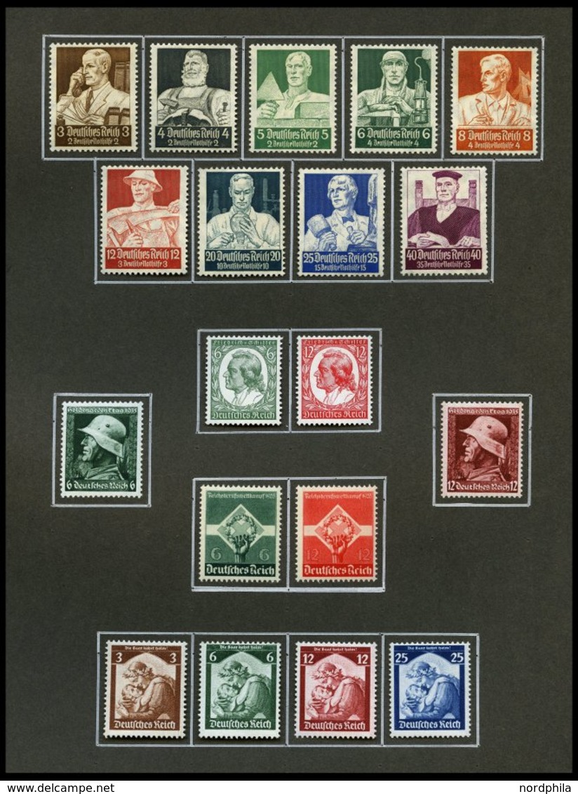 SAMMLUNGEN *, 1933-45, Ungebrauchte Sammlung Dt. Reich, Bis Auf Die Blocks Komplett Im Alten Album, Fast Nur Prachterhal - Usados