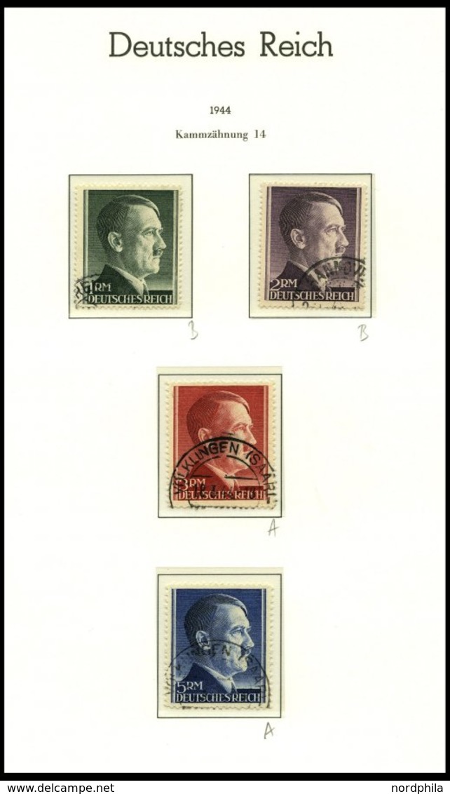 SAMMLUNGEN O, Gestempelte Sammlung Dt. Reich Von 1933-45 Im Leuchtturm Falzlosalbum, Bis Auf Nothilfe-Block, Chicagofahr - Used Stamps