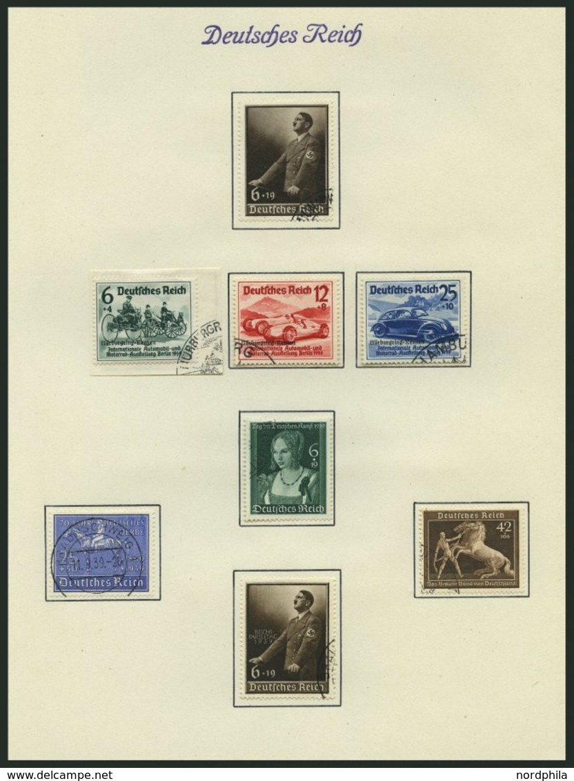 SAMMLUNGEN O, 1933-45, Bis Auf Chicagofahrt, Bl. 2, 3, 5/6 Und 9 In Den Hauptnummern Komplette Sammlung Bis 1944, Mit Ei - Used Stamps