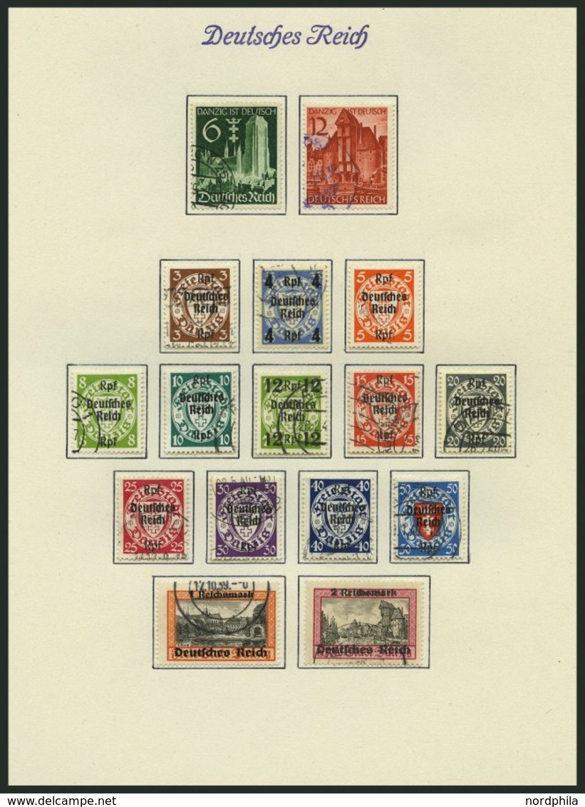 SAMMLUNGEN O, 1933-45, Bis Auf Chicagofahrt, Bl. 2, 3, 5/6 Und 9 In Den Hauptnummern Komplette Sammlung Bis 1944, Mit Ei - Gebraucht