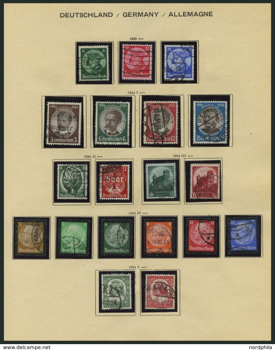 SAMMLUNGEN O, 1934-44, Gestempelter Sammlungsteil Auf Seiten, Feinst/Pracht, Mi. Ca. 1000.- - Used Stamps