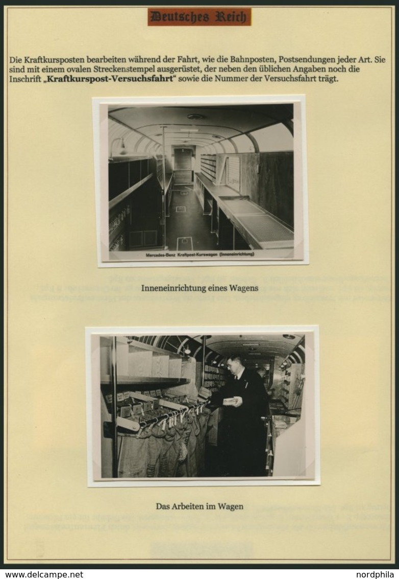 SAMMLUNGEN 1936, Spezialsammlung: Kraftkurspost Versuchsfahrten, Die Versuchsfahrten 1 - 12 Komplett Auf Belegen, Ausfüh - Usati