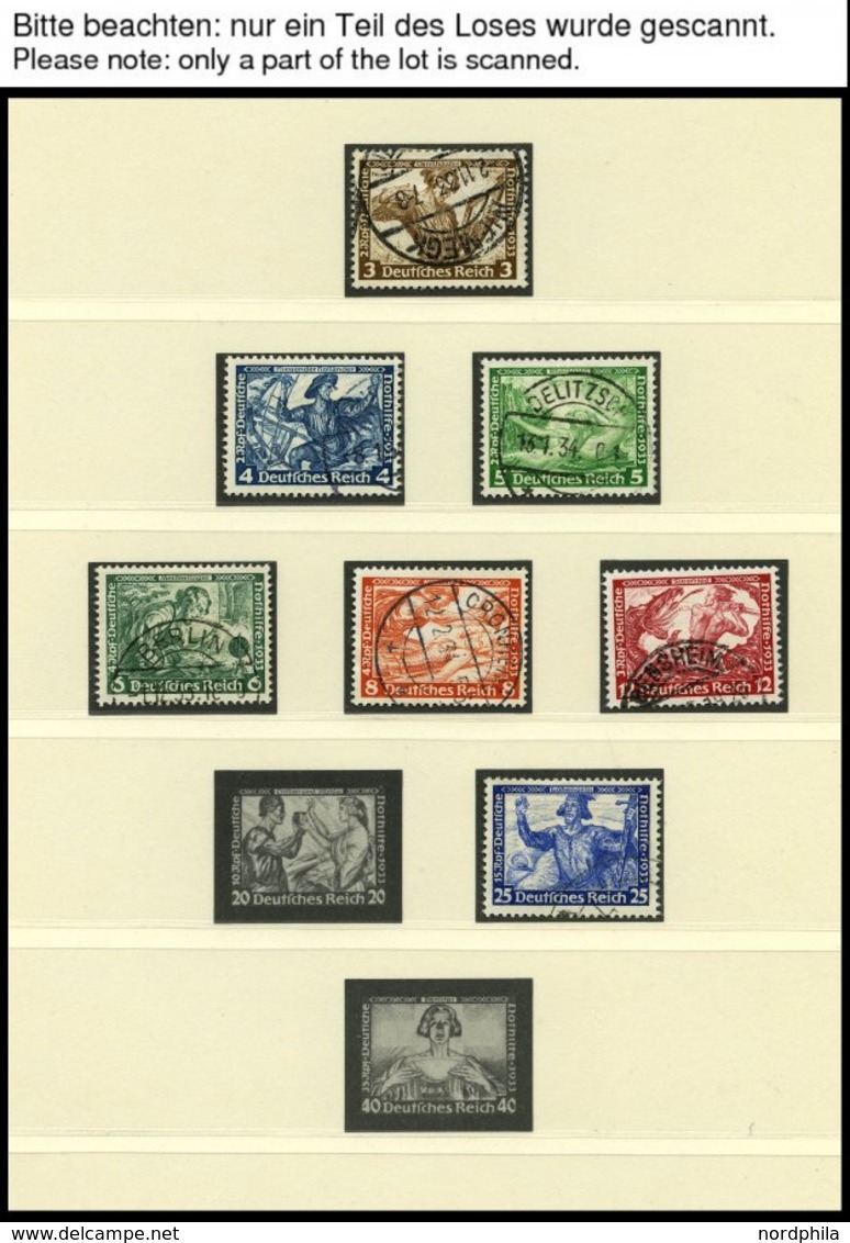 SAMMLUNGEN O, BrfStk , Saubere Gestempelte Sammlung Dt. Reich Von 1933-45 In 2 Lindner Falzlosalben Mit Mittleren Werten - Usados