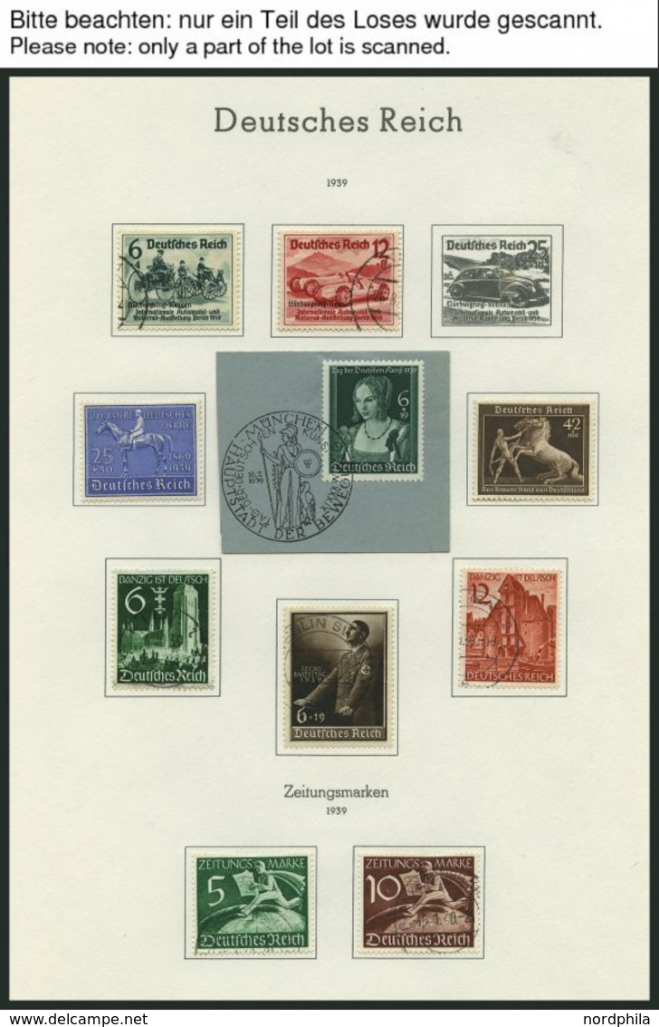 SAMMLUNGEN O,* , 1933-45, Sauberer, überwiegend Gestempelter Sammlungsteil Mit Mittleren Ausgaben, Fast Nur Pracht, Mi.  - Used Stamps