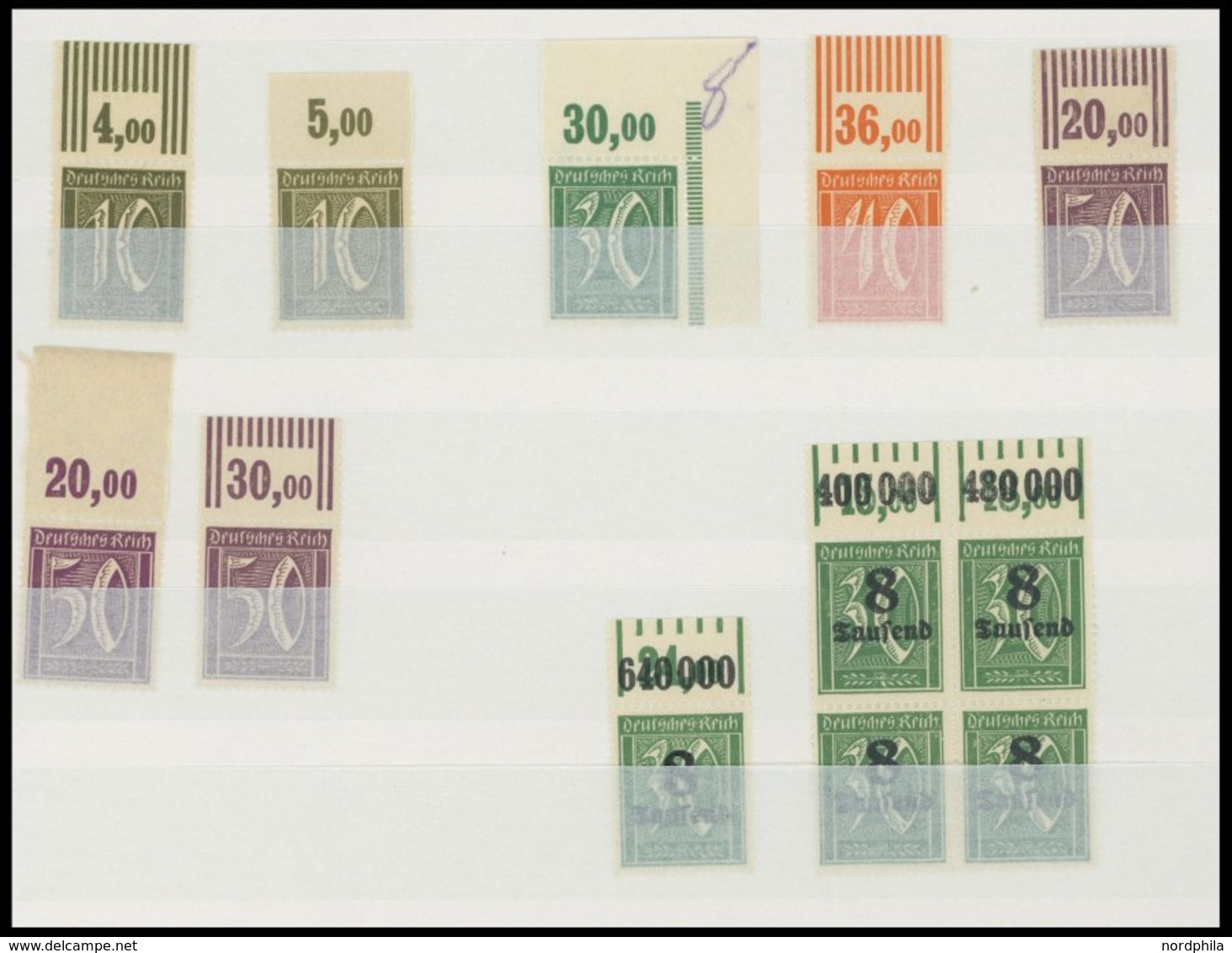LOTS P,W OR **, 1922/3, Inflation: 110 Fast Nur Verschiedene Oberrand-Werte, Dabei Auch OPD-Ausgaben, Pracht, Fundgrube! - Unused Stamps