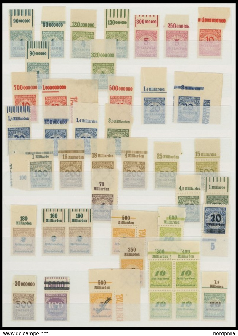 LOTS P,W OR **, 1922/3, Inflation: 110 Fast Nur Verschiedene Oberrand-Werte, Dabei Auch OPD-Ausgaben, Pracht, Fundgrube! - Neufs