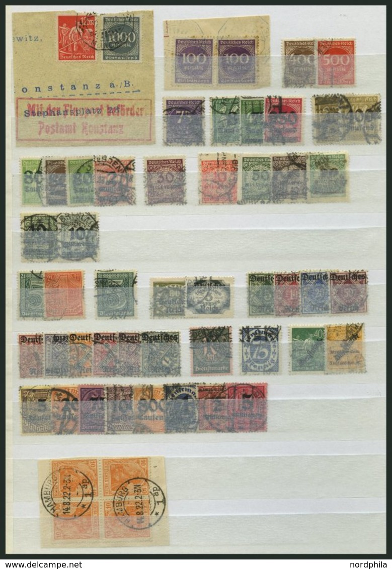 SAMMLUNGEN, LOTS O, BrfStk, 1919-23, 124 Verschiedene Kleinere Mittlere Werte Inflation, Feinst/Pracht, Alle Geprüft Inf - Used Stamps