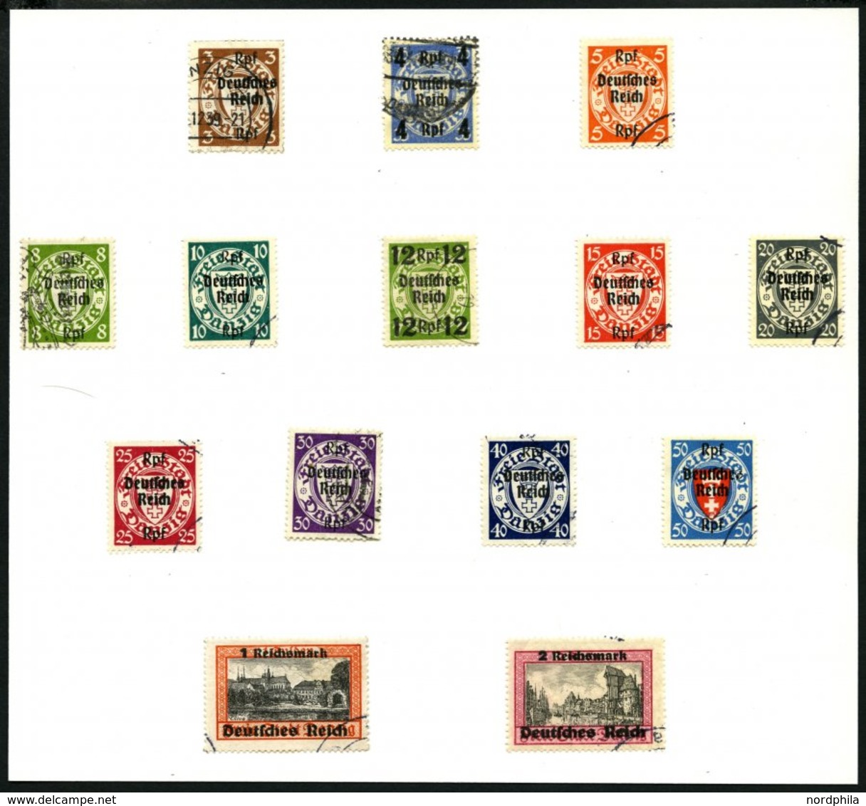 LOTS O, 1933-43, Partie Verschiedener Kompletter Mittlerer Ausgaben, Fast Nur Prachterhaltung, Mi. 490.- - Used Stamps