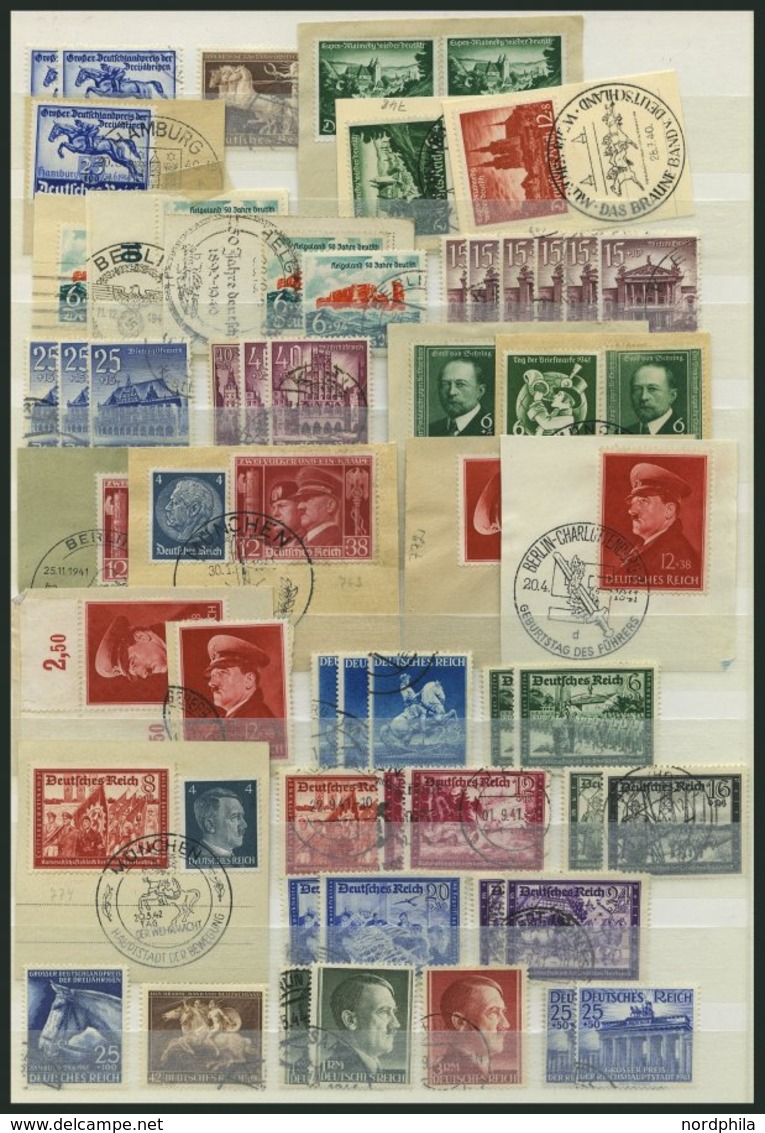 LOTS O,BrfStk , 1933-44, Saubere Dublettenpartie Mit Mittleren Und Besseren Werten, Feinst/Pracht, Mi. über 2600.- - Usados