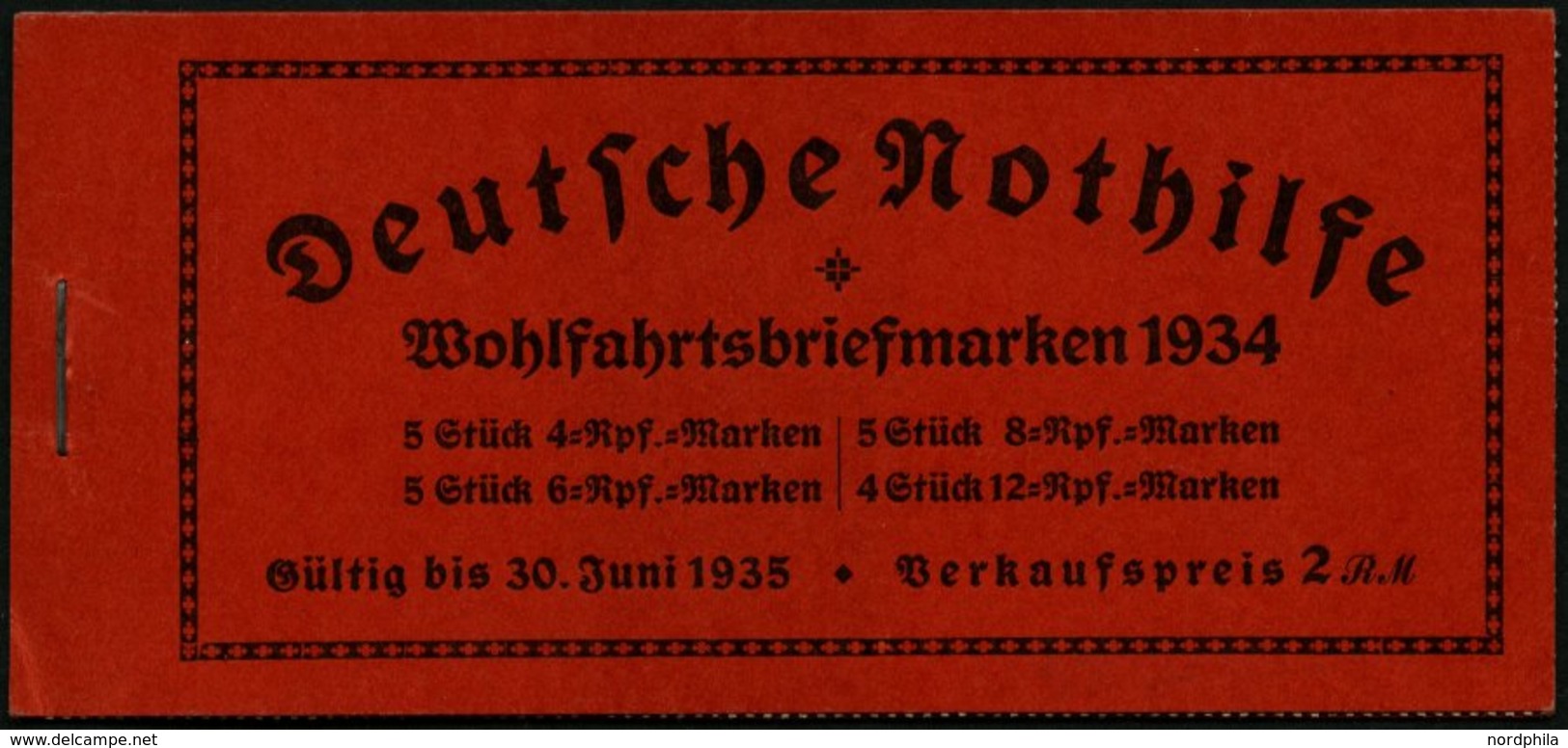 ZUSAMMENDRUCKE MH 40.3 **, 1934, Markenheftchen Stände, H-Blatt 102 Abgetrennt, Feinst, Mi. 400.- - Se-Tenant