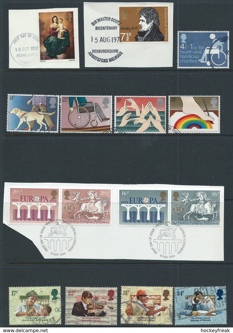 Great Britain 1960-1994 - 136 X Used-Very Fine Used Issues Incl Sets Cat £107.90 SG2015 See Scans/full Descritpion Below - Collections (sans Albums)