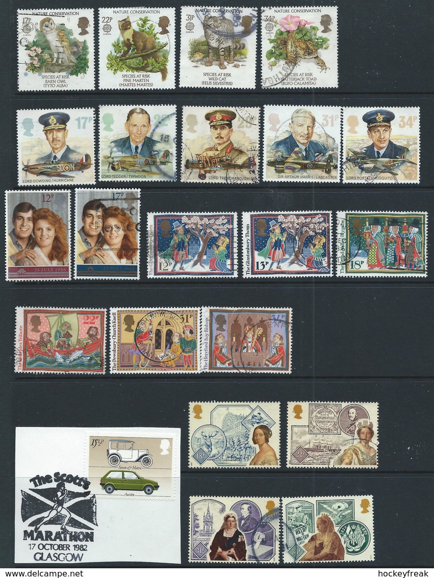 Great Britain 1960-1994 - 136 X Used-Very Fine Used Issues Incl Sets Cat £107.90 SG2015 See Scans/full Descritpion Below - Collections (sans Albums)