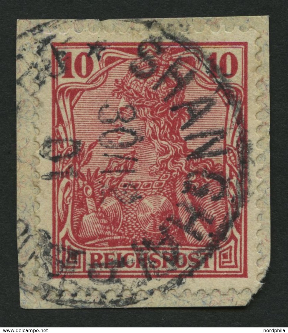 DP CHINA P Vc BrfStk, Petschili: 1900, 10 Pf. Reichspost, Stempel SHANGHAI DP *b, Prachtbriefstück - Chine (bureaux)