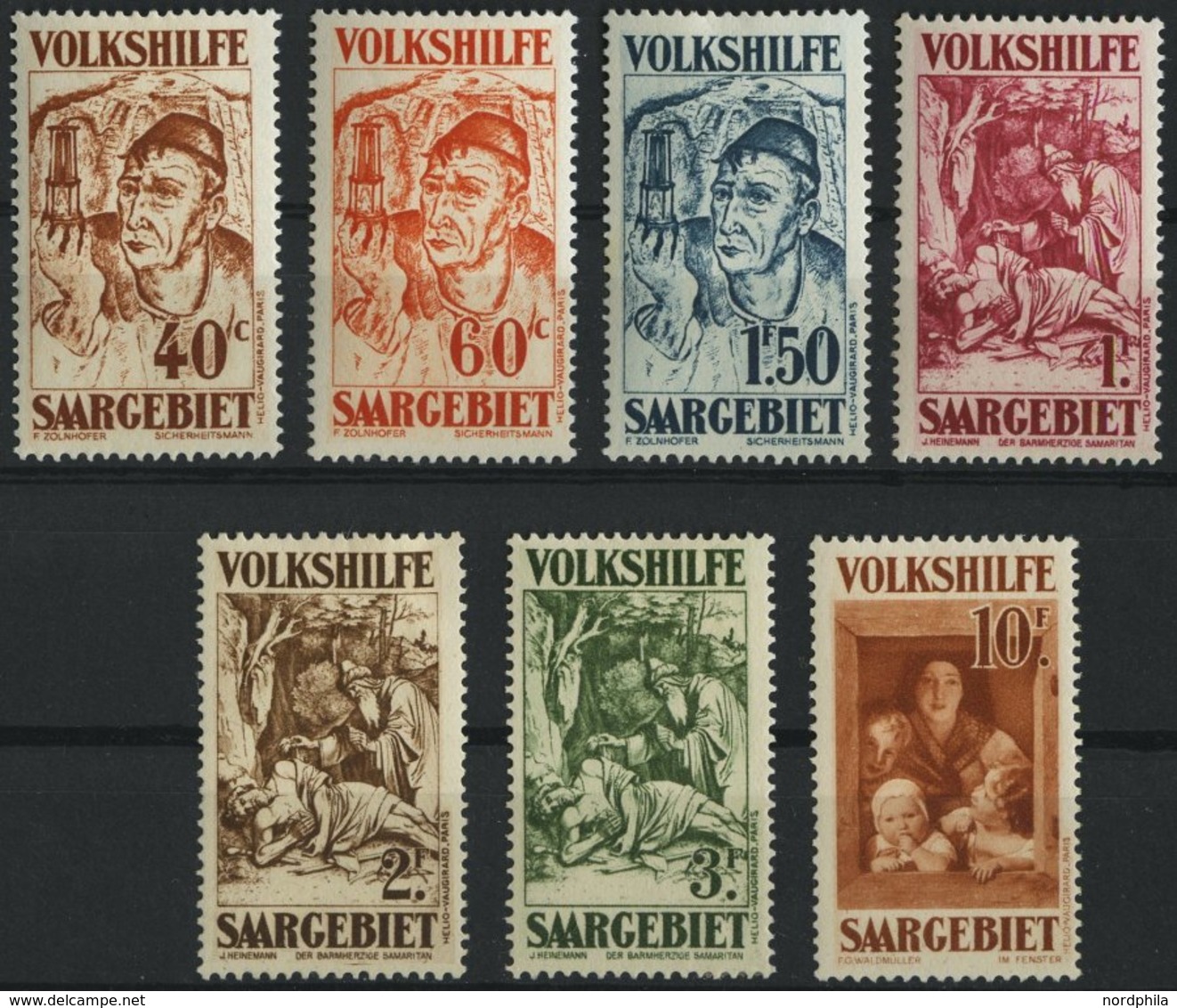 SAARGEBIET 144-50 *, 1931, Volkshilfe, Falzreste, Prachtsatz, Mi. 200.- - Sonstige & Ohne Zuordnung