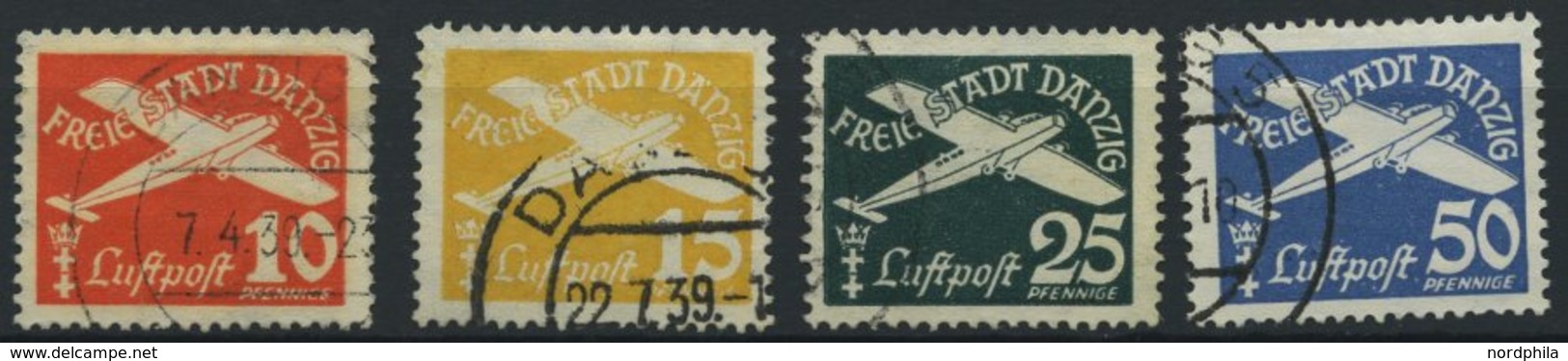 FREIE STADT DANZIG 299-301 O, 1938, 15 - 50 Pf. Flugpost, 3 Prachtwerte - Otros & Sin Clasificación