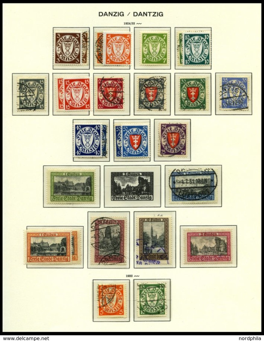 SAMMLUNGEN, LOTS *,o , Sammlung Danzig von 1920-39 mit vielen guten mittleren Ausgaben incl. Dienst- und Portomarken im 