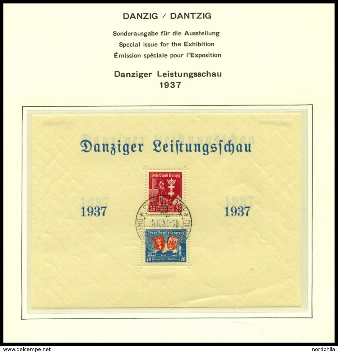 SAMMLUNGEN, LOTS *,o , Sammlung Danzig von 1920-39 mit vielen guten mittleren Ausgaben incl. Dienst- und Portomarken im 