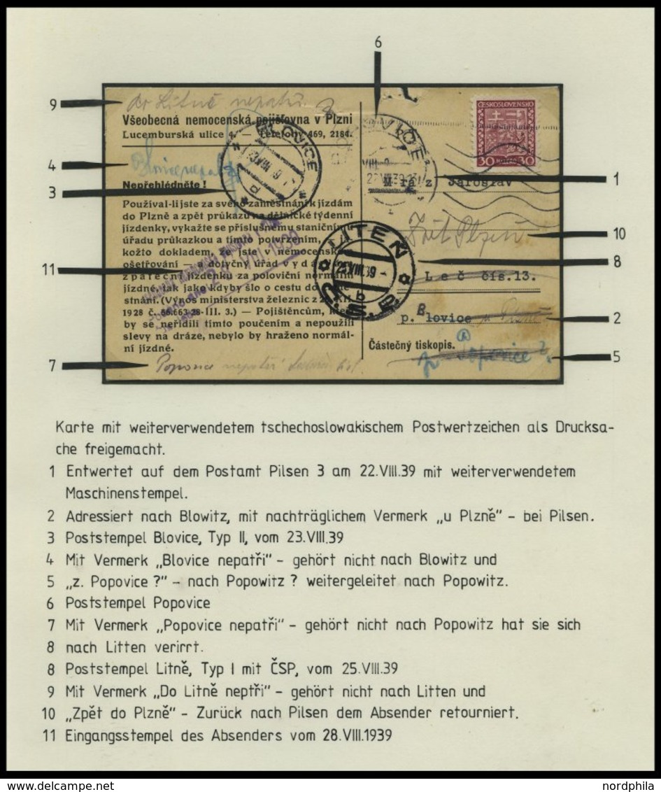 BÖHMEN UND MÄHREN Brief,** , 1939-45, interessante Sammlung Böhmen und Mähren in 2 Bänden, der Hauptwert liegt in den 60