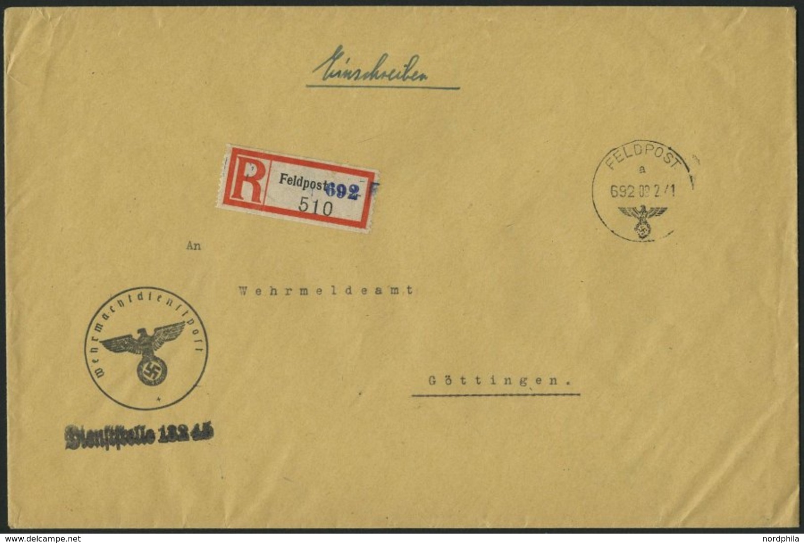 FELDPOST II. WK BELEGE 13 Verschiedene Feldpost-Einschreibbriefe, Pracht - Besetzungen 1938-45