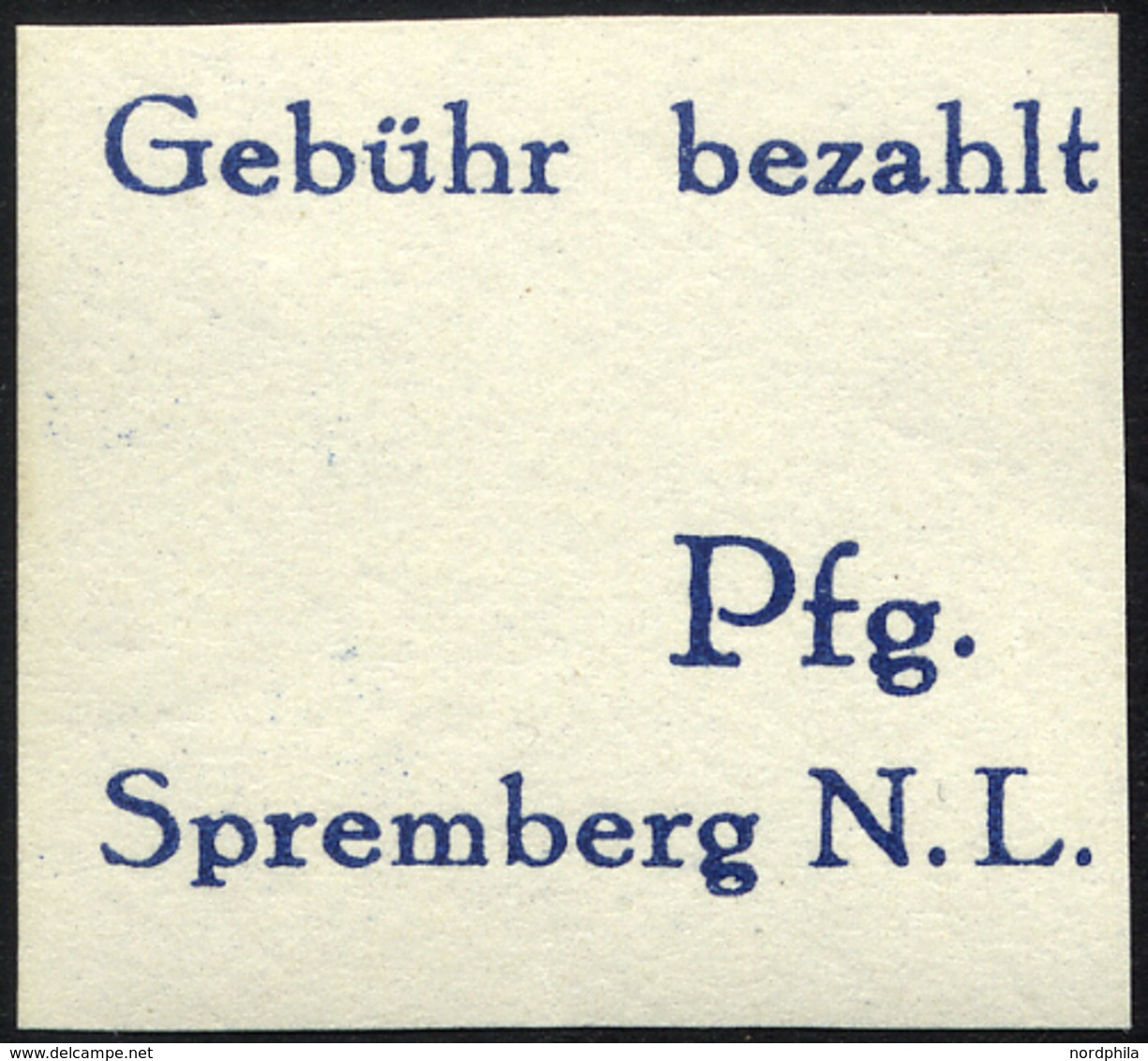 SPREMBERG 10BF **, 1946, 6 Pf. Violettultramarin, Ungezähnt, Mit Abart Wertziffer 6 Fehlend, Pracht, Mi. 1000.- - Correos Privados & Locales