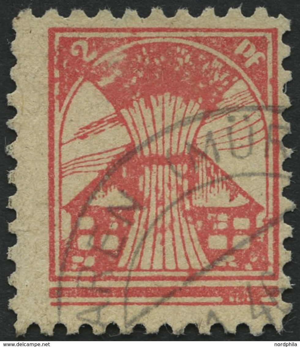 MECKLENBURG-VORPOMMERN 18c O, 1945, 12 Pf. Rosarot Mit Druckzufälligkeit 2 Pf, Pracht, Gepr. Kramp - Other & Unclassified