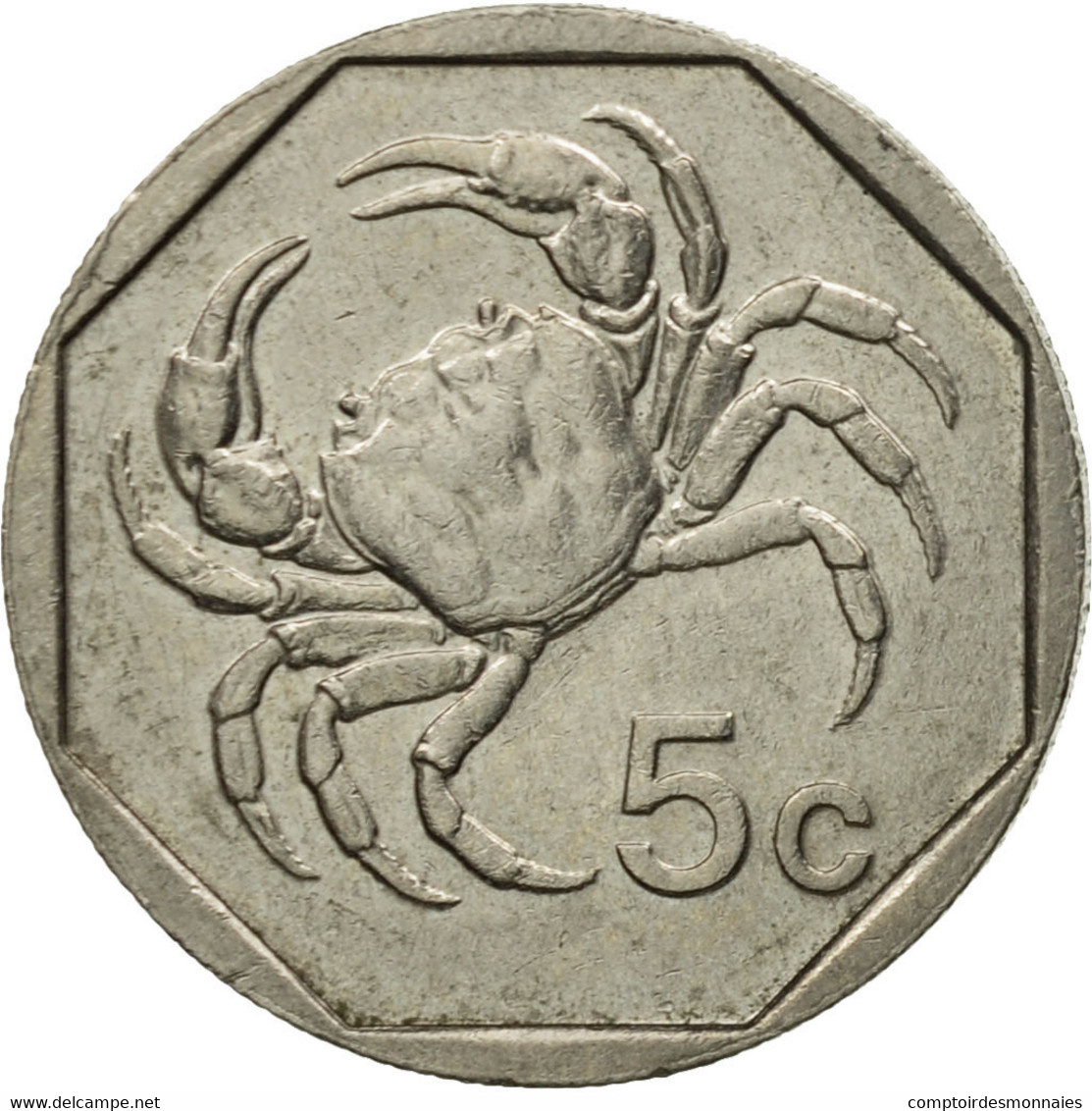 Monnaie, Malte, 5 Cents, 1991, TB+, Copper-nickel, KM:95 - Malte