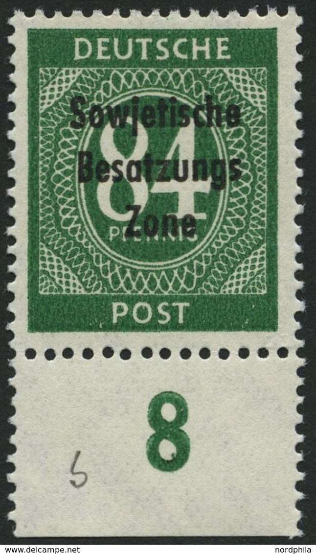 ALLGEMEINE-AUSGABEN 211b **, 1948, 84 Pf. Dunkelopalgrün, Pracht, Gepr. Paul, Mi. 80.- - Otros & Sin Clasificación