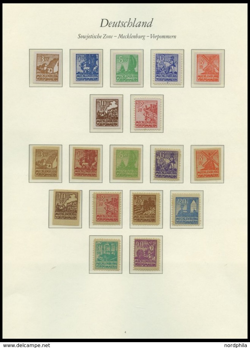 SAMMLUNGEN, LOTS **, 1945-49, Saubere Sammlung Mit Mittleren Ausgaben Und Blocks (u.a. Bl. 5X/Y Und 6) Im Borek Falzlosa - Altri & Non Classificati