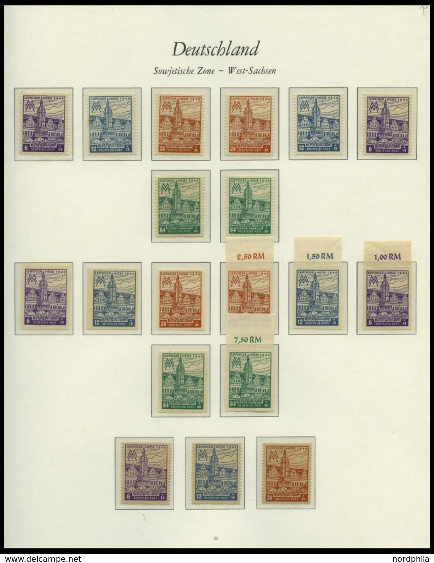 SAMMLUNGEN, LOTS **, 1945-49, Saubere Sammlung Mit Mittleren Ausgaben Und Blocks (u.a. Bl. 5X/Y Und 6) Im Borek Falzlosa - Otros & Sin Clasificación