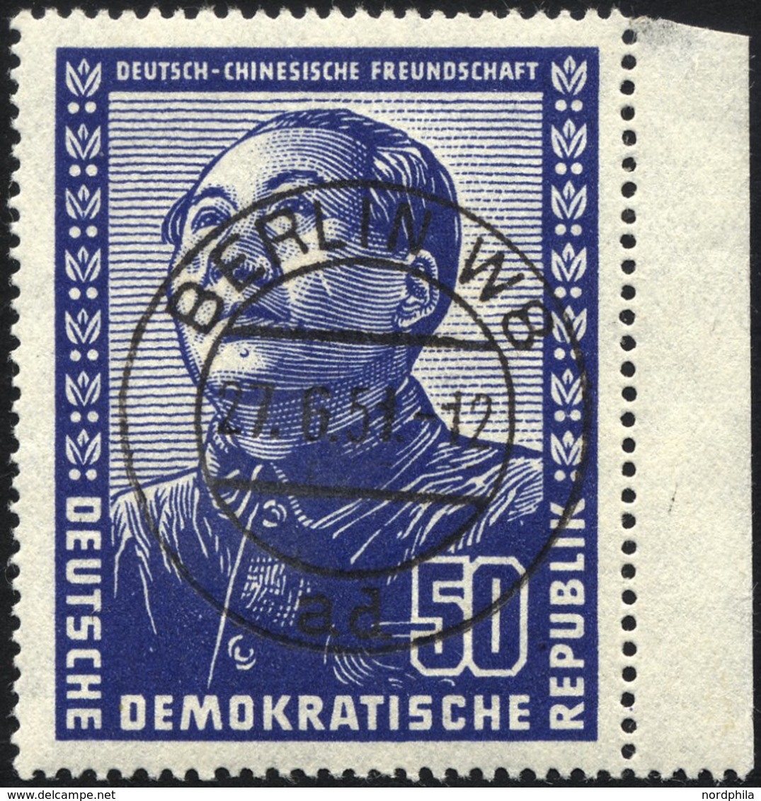 DDR 288 O, 1951, 50 Pf. Chinesen Mit Ersttagsstempel, Pracht - Oblitérés