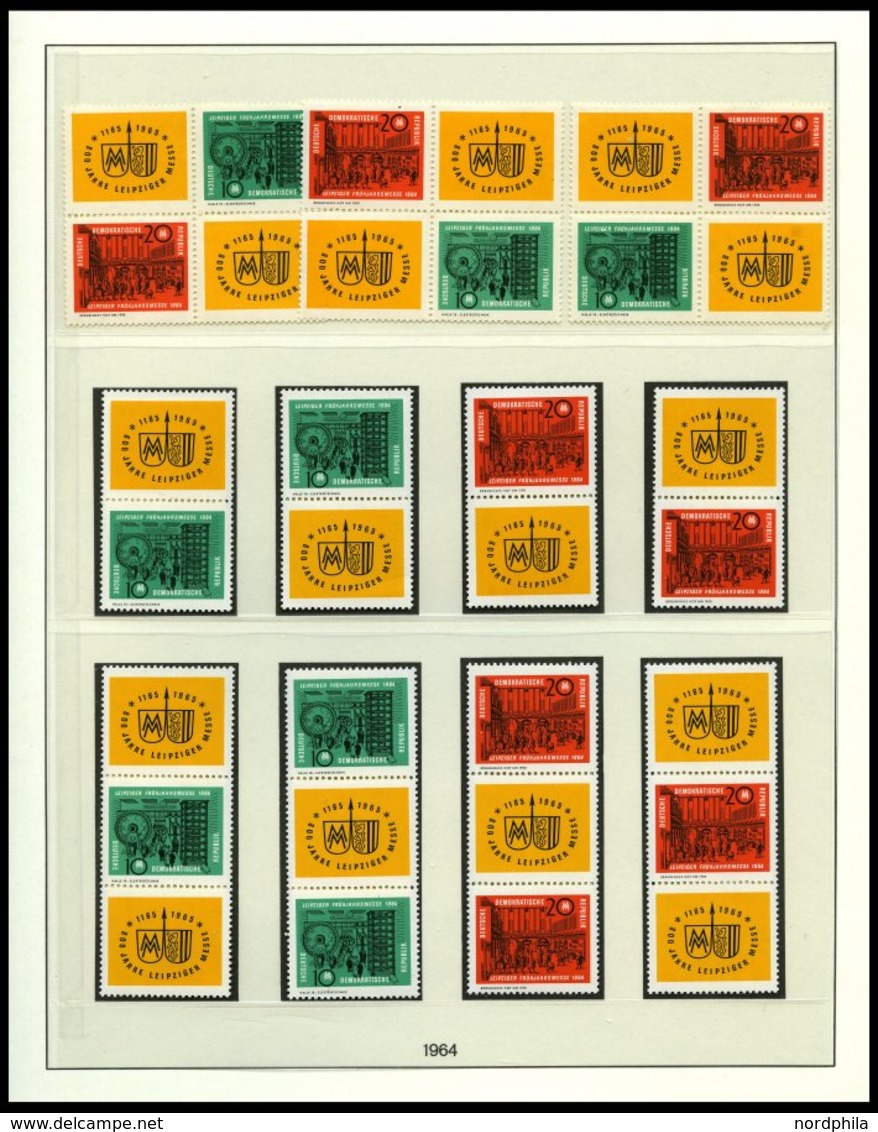 DDR 1012/3 **, 1964, Leipziger Frühlingsmesse, Alle 16 Zusammendrucke Komplett (W Zd 118-125 Und S Zd 44-51), Pracht, Mi - Usati