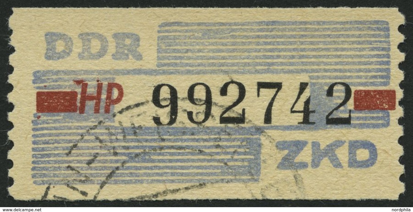 DIENSTMARKEN B D 28HP O, 1959, 10 Pf. Lebhaftgraublau/dunkelbräunlichrot/schwarz, Buchstabe HP, Pracht, Gepr. Weigelt, M - Otros & Sin Clasificación