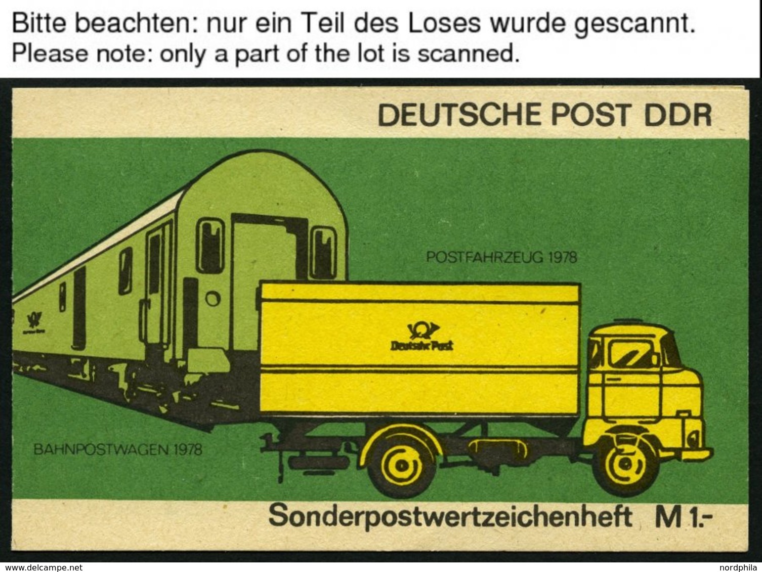 ZUSAMMENDRUCKE SMHD 9 **, 1978, Markenheftchen Posttransportmittel, 5 Verschiedene Heftchen (aa,bb,bc,cb,dc), Fast Nur P - Se-Tenant