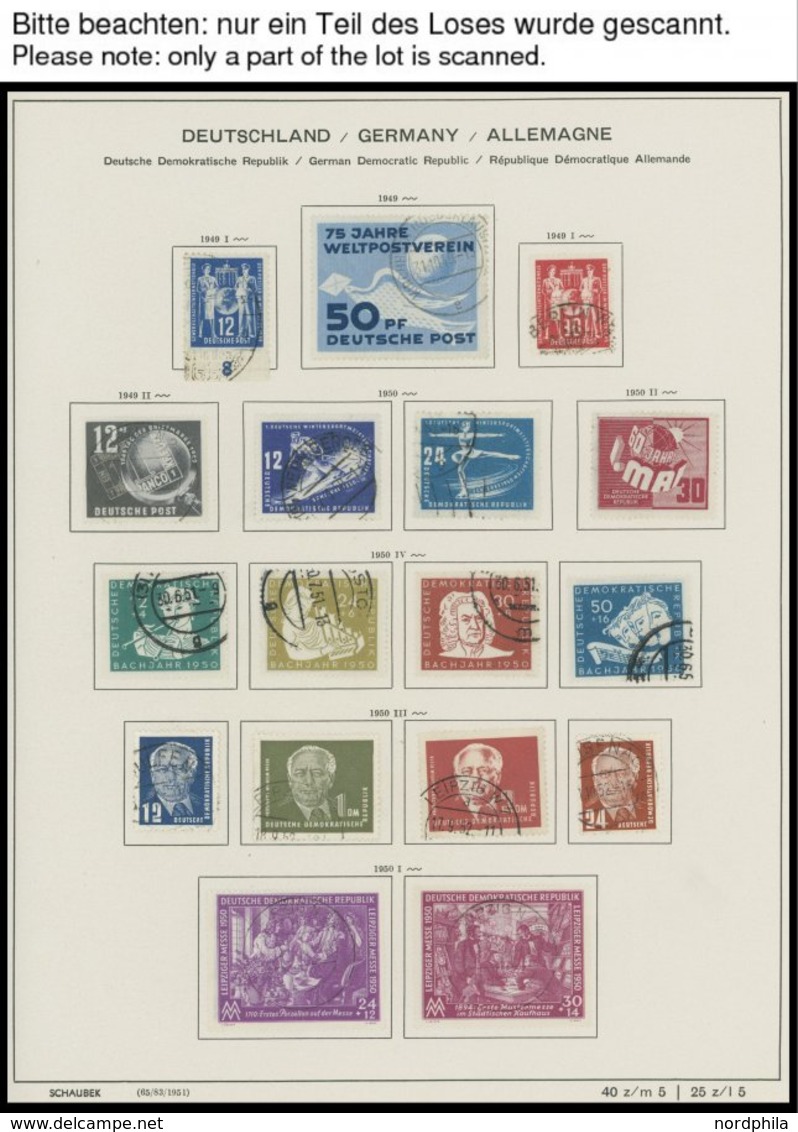 SAMMLUNGEN O, Fast Nur Gestempelte Sammlung DDR Von 1949-74 Im Schaubekalbum Mit Vielen Guten Ausgaben, Meist Prachterha - Colecciones