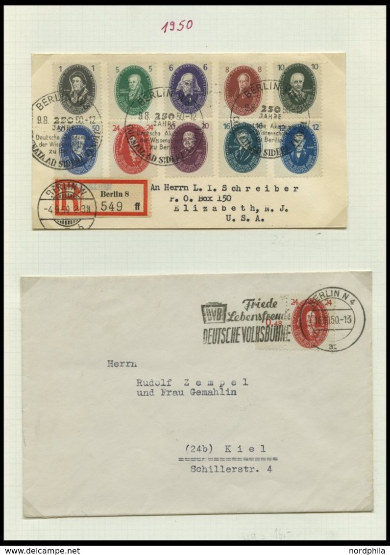 SAMMLUNGEN 1949-1990, reichhaltige Briefsammlung in 11 dicken Bänden, meist FDC und portogerechte Einschreibbriefe, auch