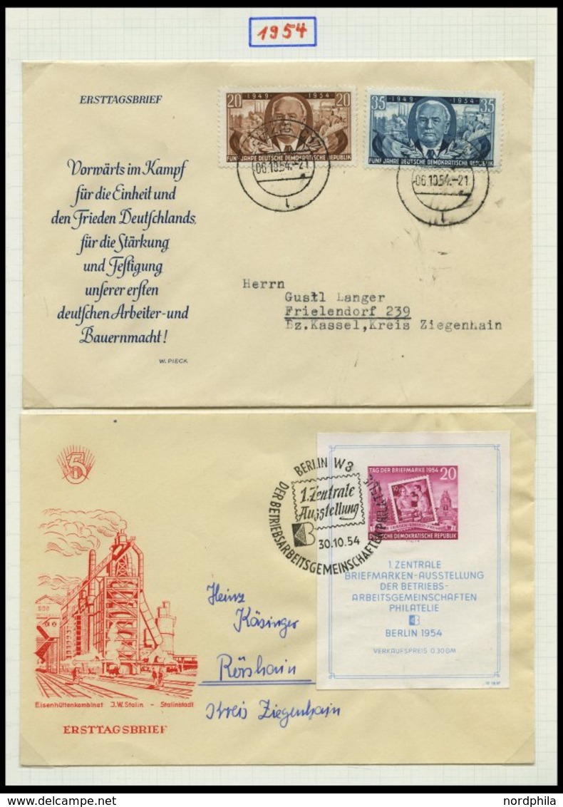 SAMMLUNGEN 1949-1990, reichhaltige Briefsammlung in 11 dicken Bänden, meist FDC und portogerechte Einschreibbriefe, auch