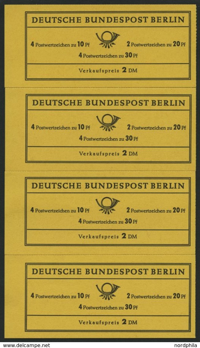 MARKENHEFTCHEN MH 5a-d **, 1966, 4 Markenheftchen Brandenburger Tor, Pracht, Mi. 111.- - Se-Tenant