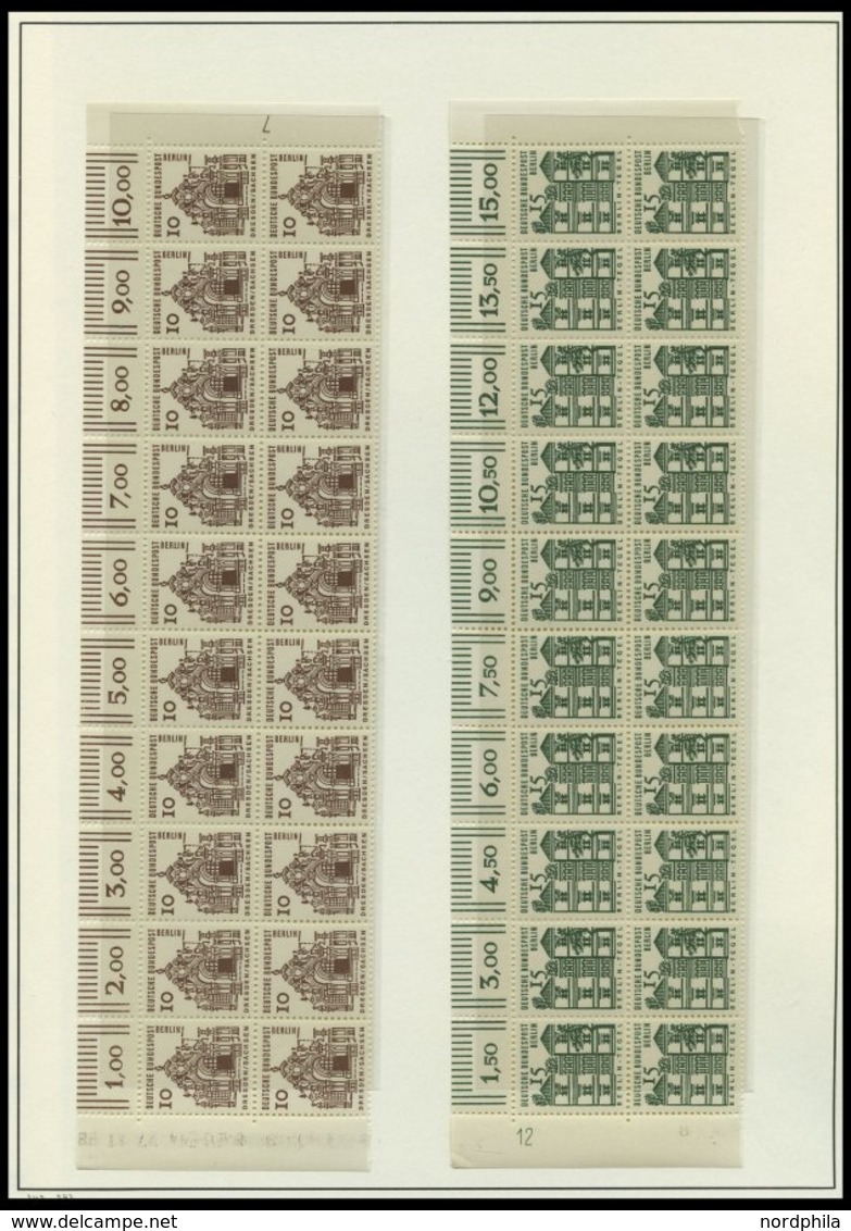 ENGROS 242-49 Paar **, 1964/5, Bauten, 10 Waagerechte Paare Im Bogenteil Vom Oberrand!, Pracht, Mi. 650.- - Collections